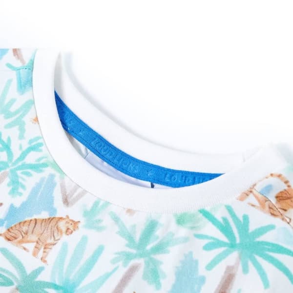 vidaXL T-shirt för barn ecru 128