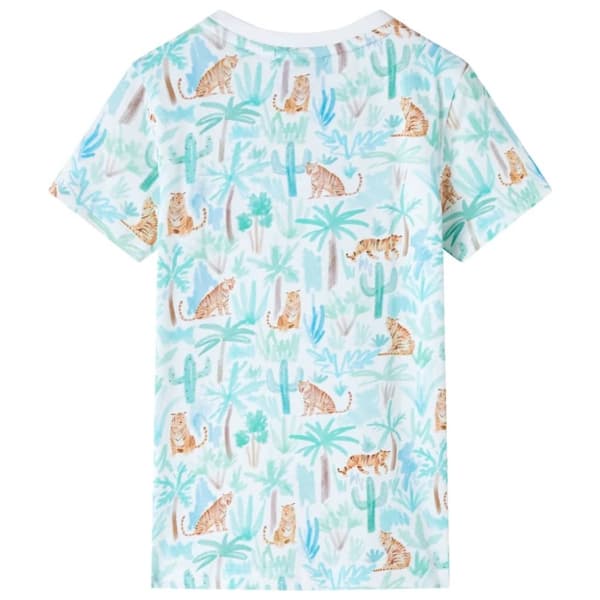 vidaXL T-shirt för barn ecru 128