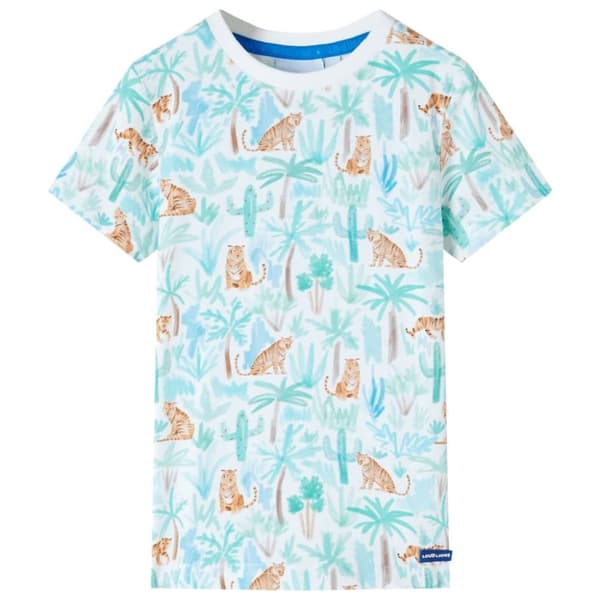 vidaXL T-shirt för barn ecru 128