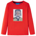 Miniatyrbild 1 av 7: vidaXL T-shirt med långa ärmar för barn röd 128