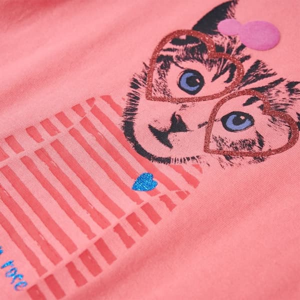 vidaXL T-shirt med långa ärmar för barn rosa 140