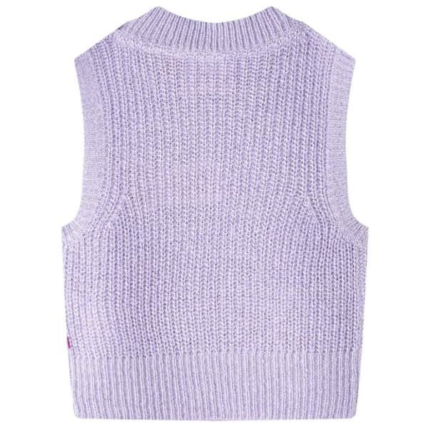 vidaXL Stickad väst för barn ljus lila 104