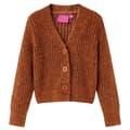 Miniatyrbilde 1 av 7: vidaXL Cardigan for barn strikket konjakk 92