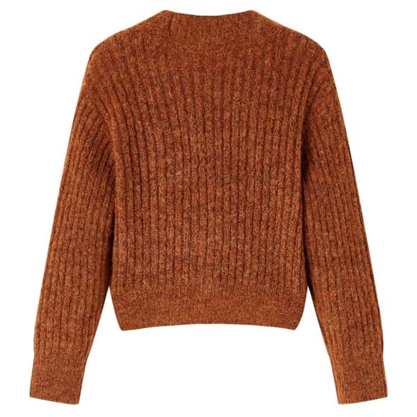 vidaXL Cardigan for barn strikket konjakk 104