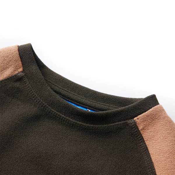 vidaXL Tröja för barn mörk khaki och beige 140