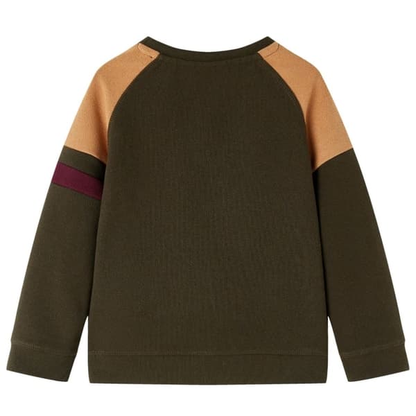 vidaXL Tröja för barn mörk khaki och beige 140