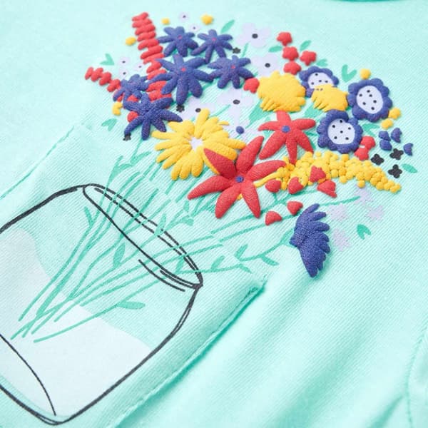vidaXL T-shirt för barn ljus mintgrön 128
