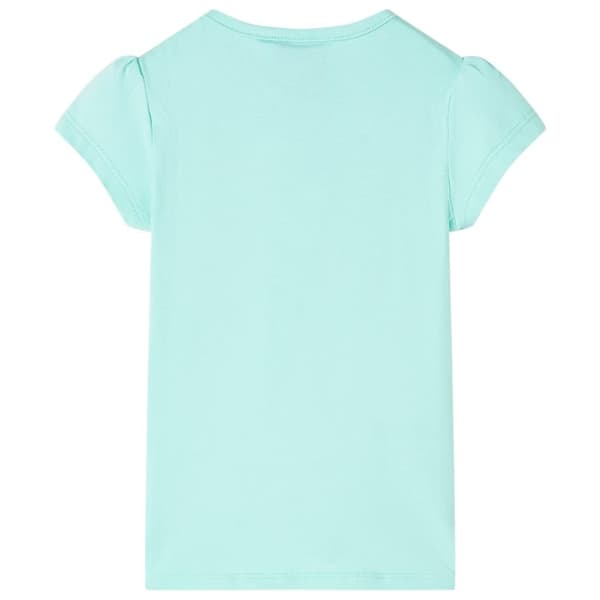 vidaXL T-shirt för barn ljus mintgrön 128
