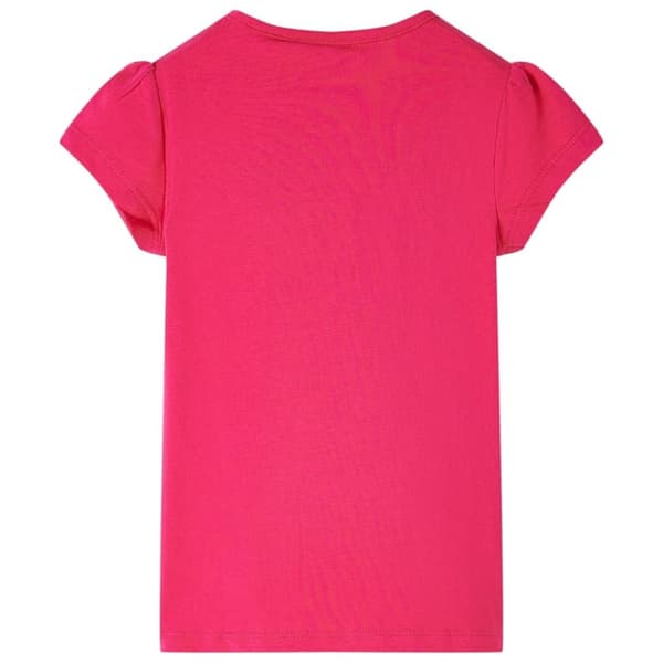 vidaXL T-shirt för barn stark rosa 128