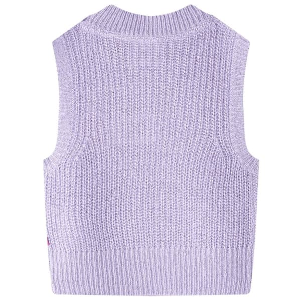 vidaXL Stickad väst för barn ljus lila 116