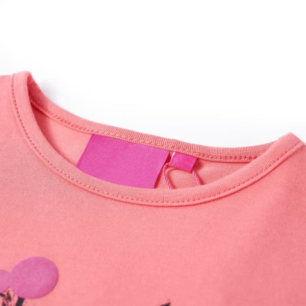 vidaXL T-shirt med långa ärmar för barn rosa 128