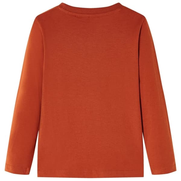 vidaXL T-shirt med långa ärmar för barn ljusorange 104