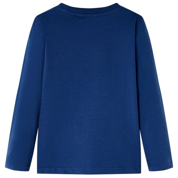 vidaXL T-shirt med långa ärmar för barn jeansblå 140