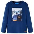Miniatyrbild 1 av 7: vidaXL T-shirt med långa ärmar för barn jeansblå 140
