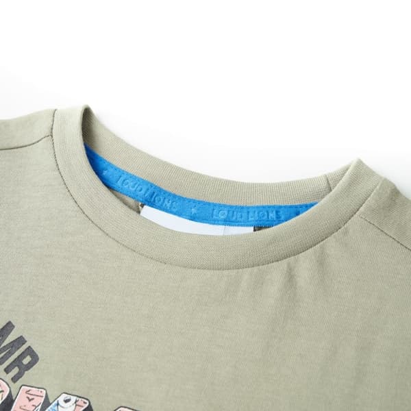 vidaXL Lasten T-paita vaalea khaki 128