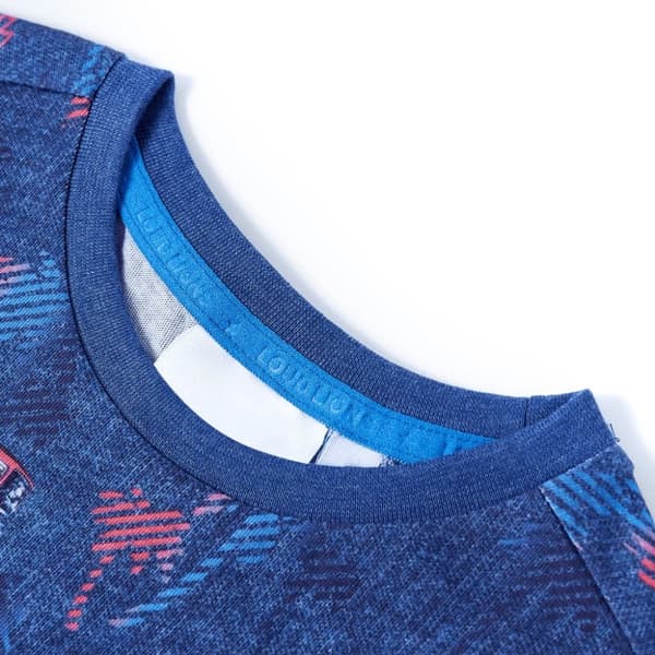 vidaXL T-shirt til børn str. 140 blåmeleret