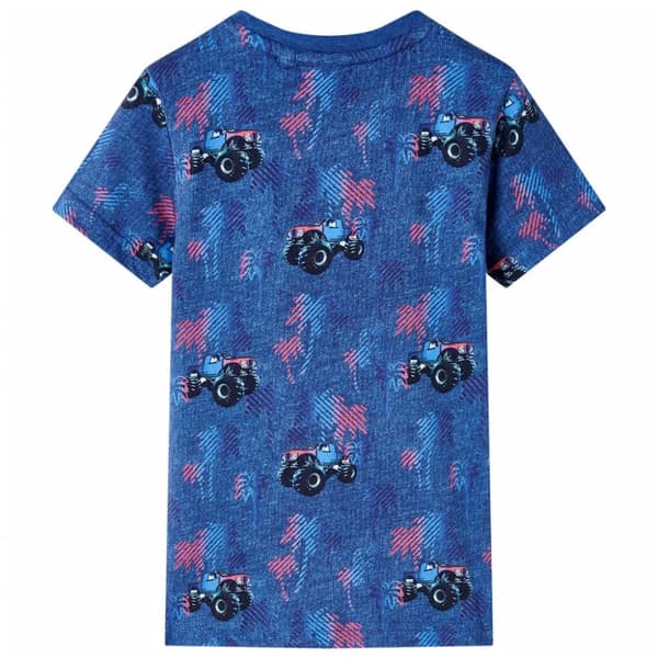 vidaXL T-shirt til børn str. 140 blåmeleret
