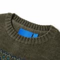 Miniatyrbillede 3 af 7: vidaXL Sweater til børn str. 128 strikket kakifarvet