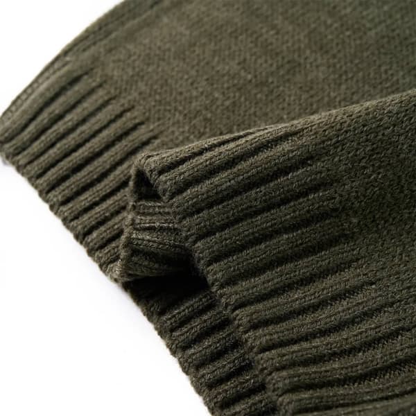 vidaXL Sweater til børn str. 128 strikket kakifarvet