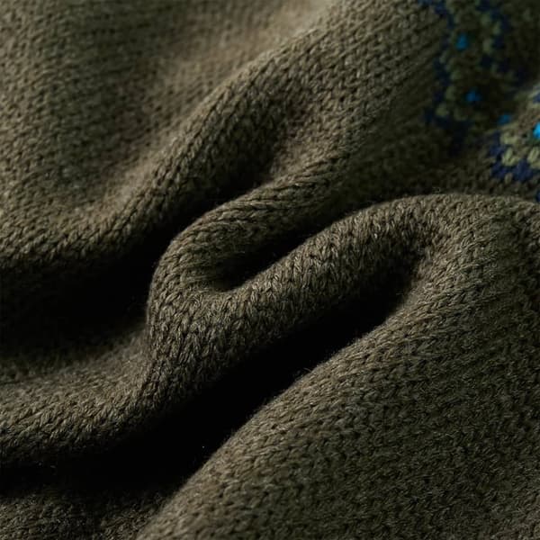 vidaXL Sweater til børn str. 128 strikket kakifarvet