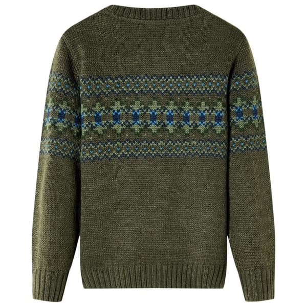 vidaXL Sweater til børn str. 128 strikket kakifarvet