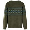 Miniatyrbillede 2 af 7: vidaXL Sweater til børn str. 128 strikket kakifarvet