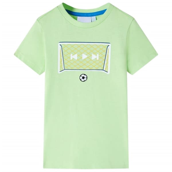 vidaXL T-shirt til børn str. 104 limegrøn