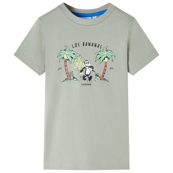 vidaXL Lasten T-paita vaalea khaki 92