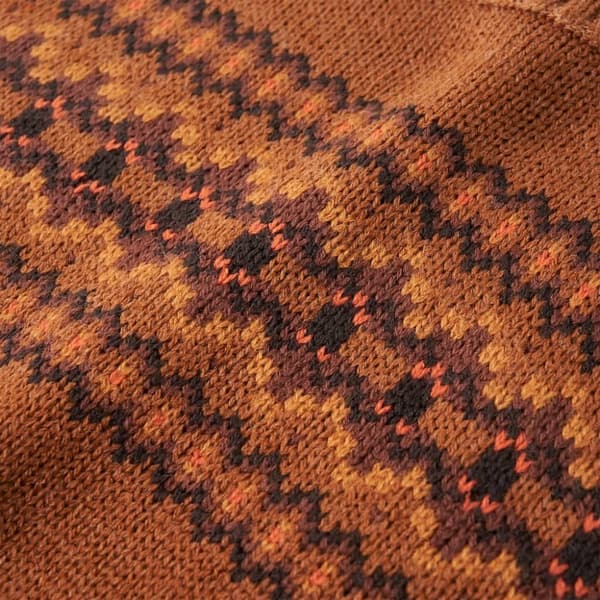 vidaXL Sweater til børn str. 128 strikket cognacfarvet
