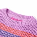 Miniatyrbillede 3 af 7: vidaXL Sweater til børn str. 104 strikket lilla og lyserød