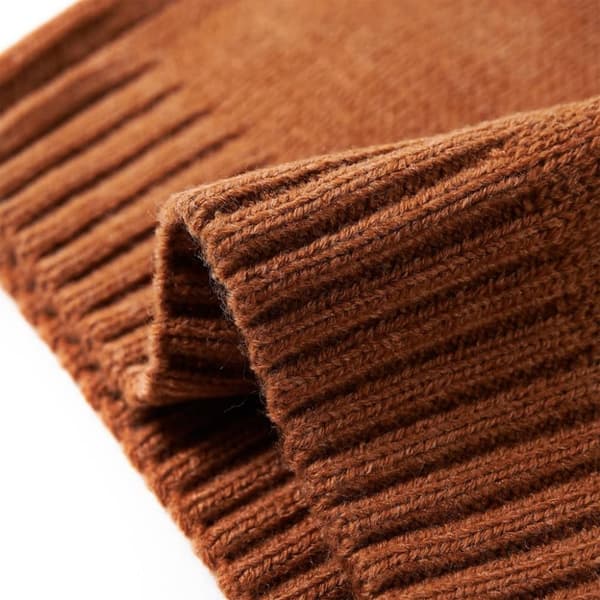 vidaXL Sweater til børn str. 92 strikket cognacfarvet
