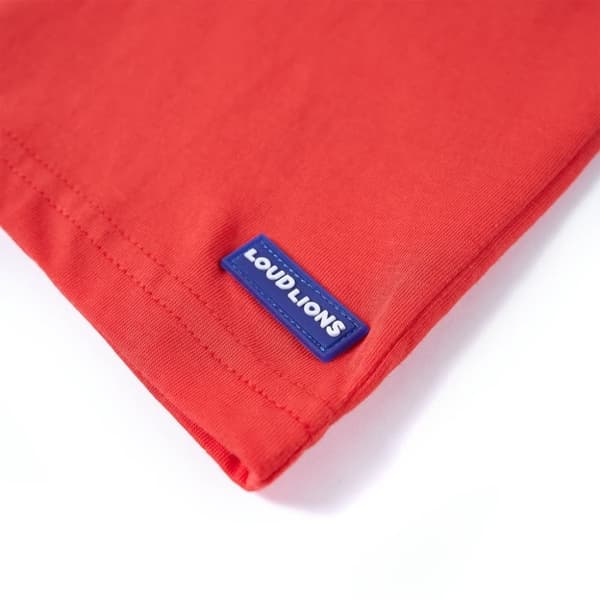 vidaXL T-shirt för barn röd 128