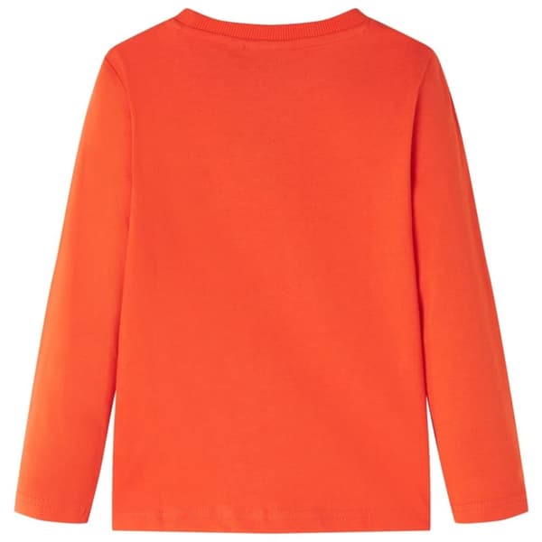 vidaXL T-shirt med långa ärmar för barn stark orange 104