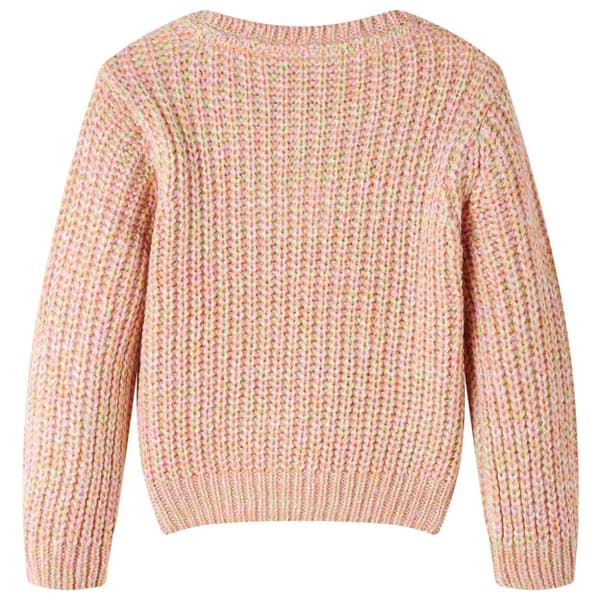 vidaXL Stickad tröja för barn mjuk rosa 140