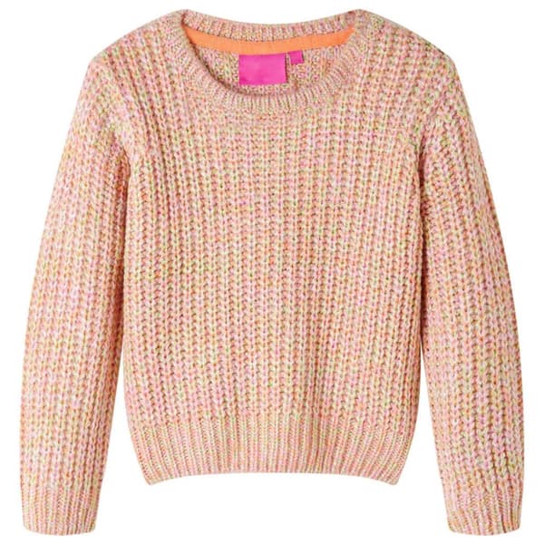 vidaXL Stickad tröja för barn mjuk rosa 104