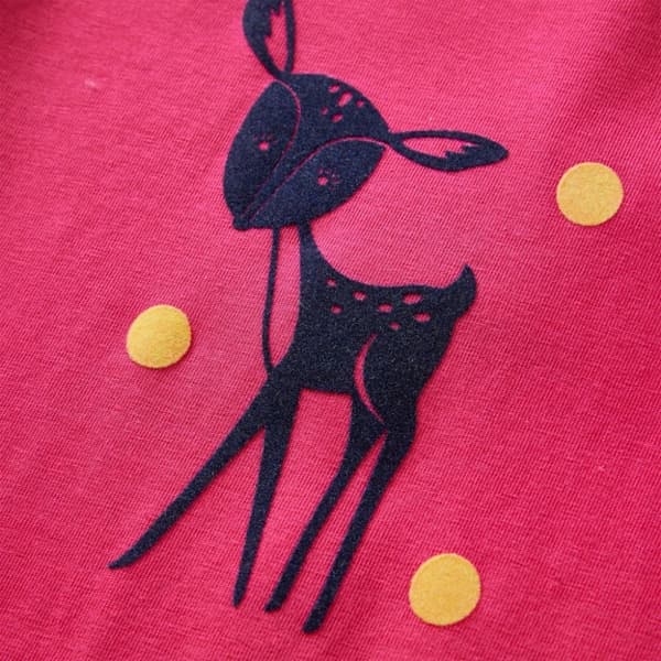 vidaXL T-shirt med långa ärmar för barn stark rosa 104