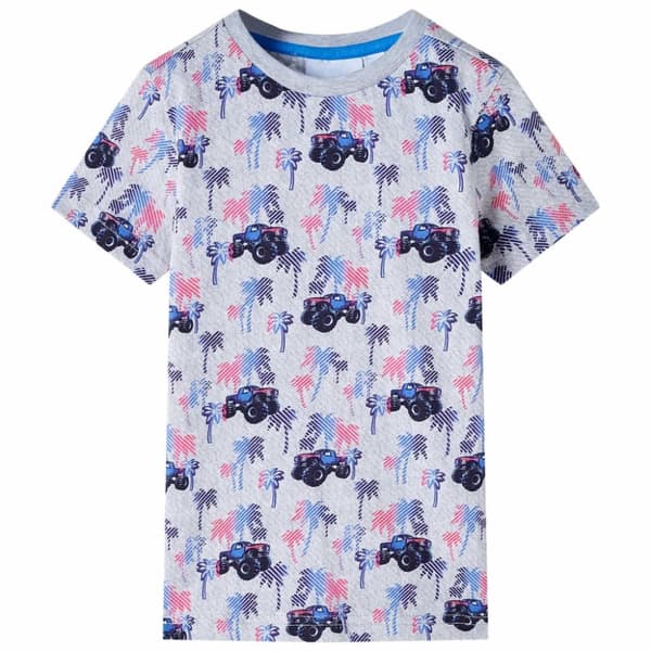 vidaXL T-shirt för barn grå melange 104