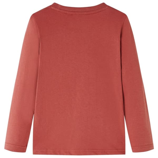 vidaXL T-shirt med långa ärmar för barn henna 128