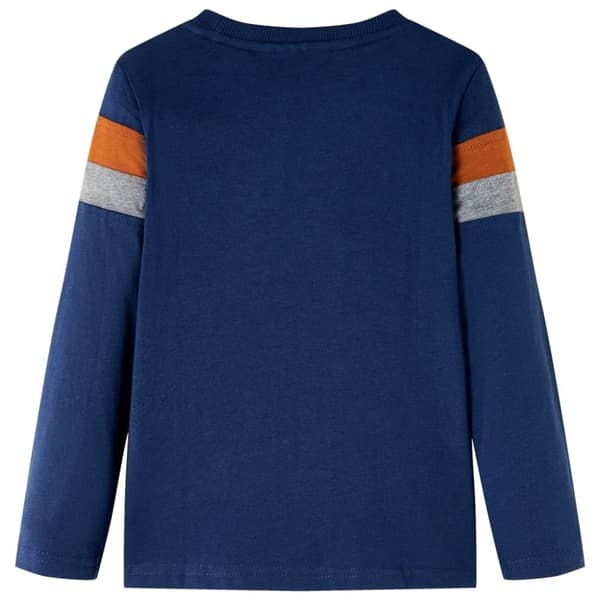 vidaXL T-shirt med långa ärmar för barn marinblå 104