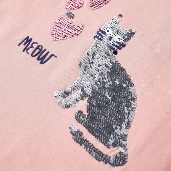 vidaXL Langærmet T-shirt til børn str. 128 lyserød