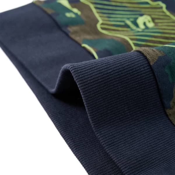 vidaXL Lasten collegepaita meleerattu tumma khaki 128
