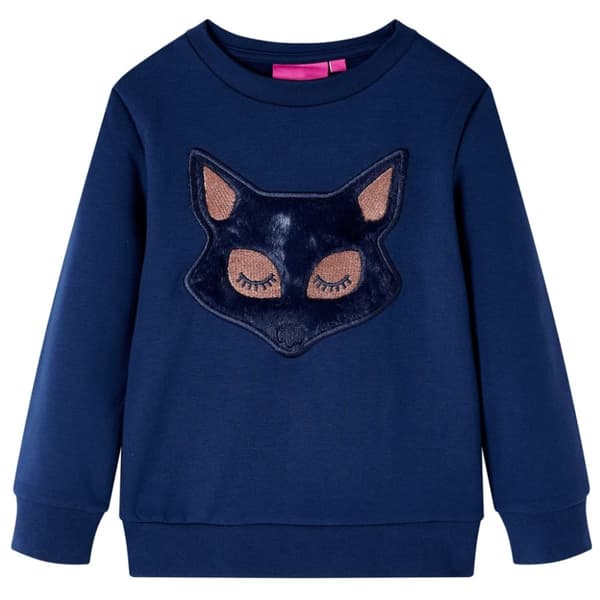vidaXL Sweatshirt til børn str. 140 marineblå