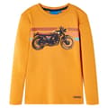 Miniatyrbillede 1 af 7: vidaXL Langærmet T-shirt til børn str. 104 okkergul