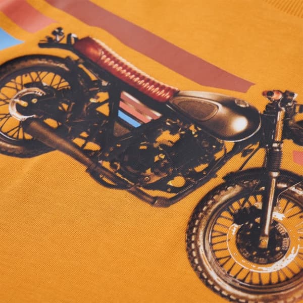vidaXL Langærmet T-shirt til børn str. 128 okkergul