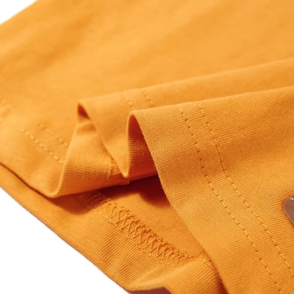 vidaXL Langærmet T-shirt til børn str. 128 okkergul