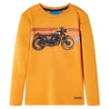 Miniatyrbillede 1 af 7: vidaXL Langærmet T-shirt til børn str. 128 okkergul