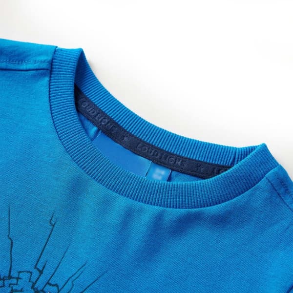 vidaXL T-shirt med långa ärmar för barn koboltblå 104