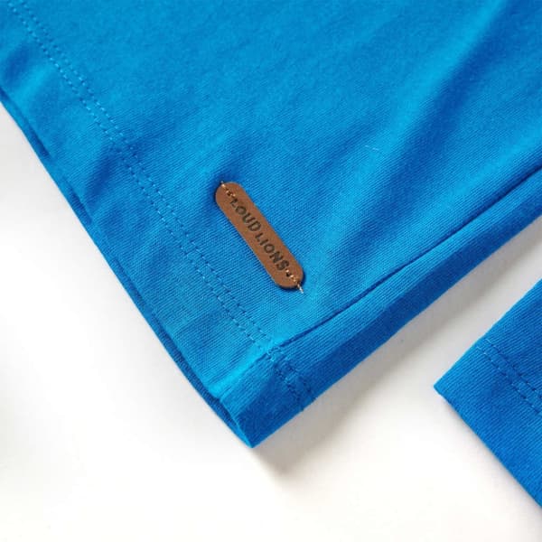 vidaXL T-shirt med långa ärmar för barn koboltblå 104