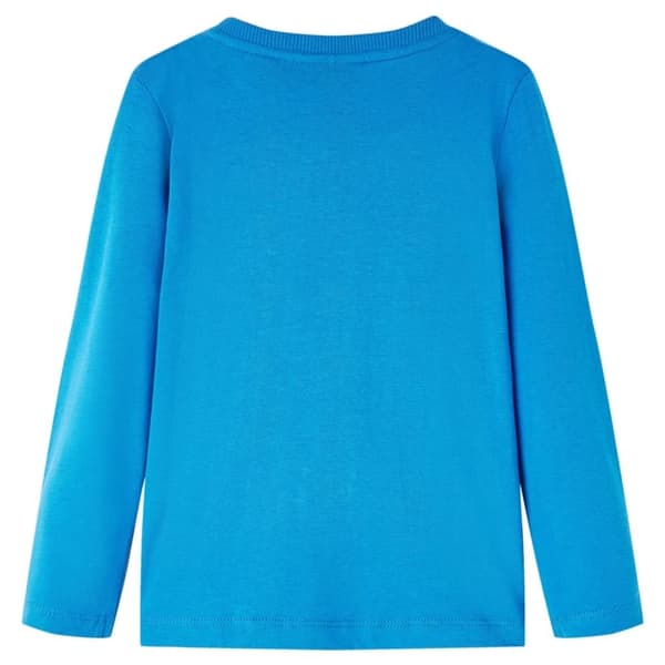 vidaXL T-shirt med långa ärmar för barn koboltblå 104