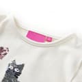 Miniatyrbild 3 av 7: vidaXL T-shirt med långa ärmar för barn ecru 140